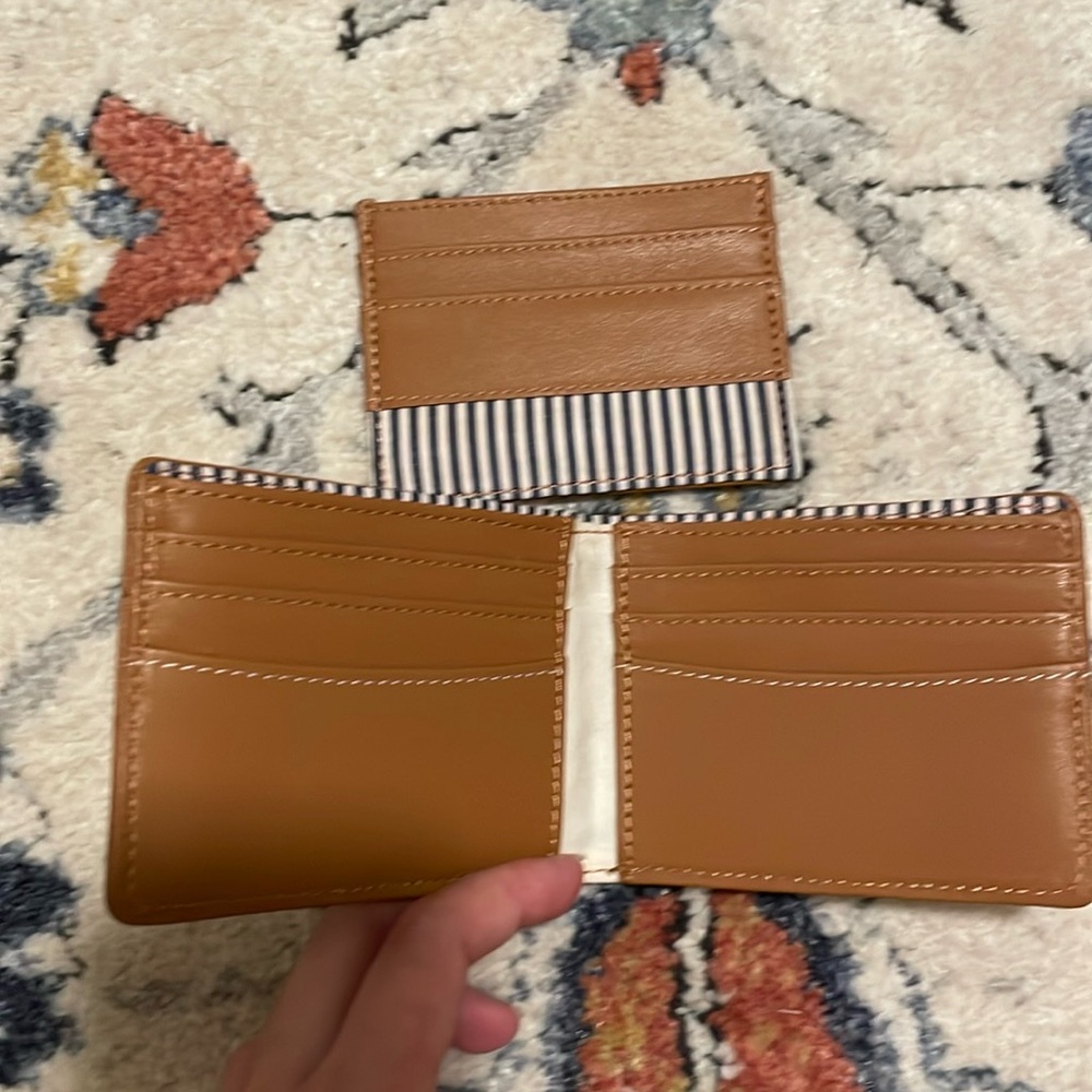 NWOT Leather and Canvas Wallet